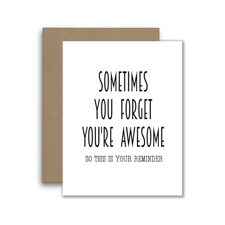 You're Awesome Reminder Card - Encouragement Support for wholesale by North Star Rustics Greetings