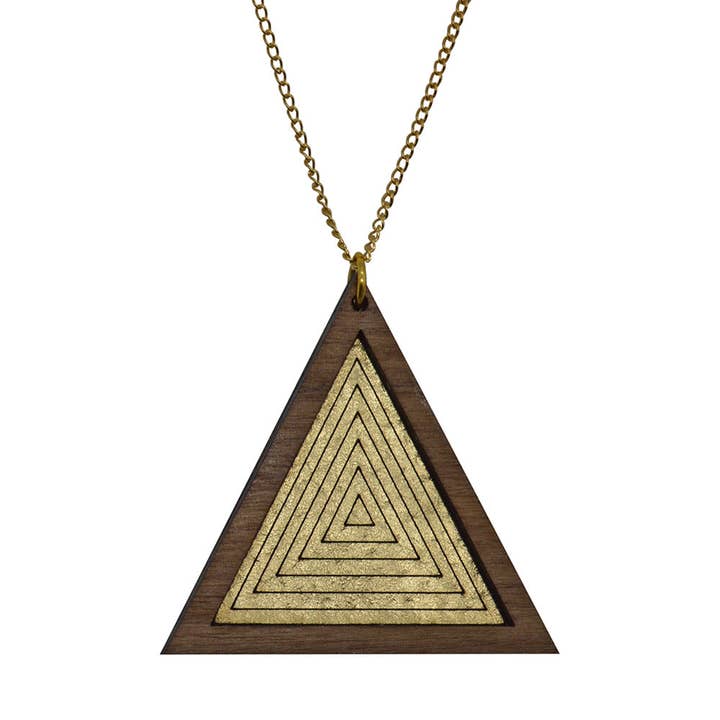 Læder Inlay Halskæde - Triangle for engroshandel hos Esoteric London