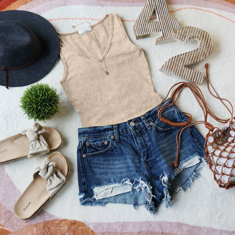 42POPS – Bodysuit - Mulher por atacado – Body de algodão lavado com fechamento em botões de pressão52