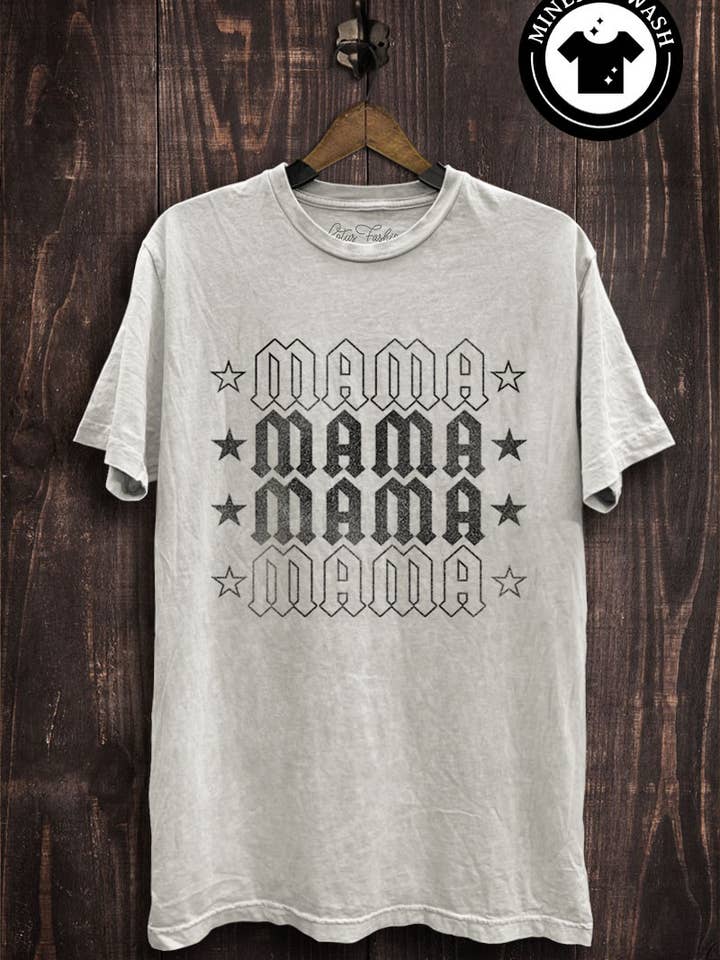 Mama top met grafische print voor wholesale door Lotus Fashion Collection