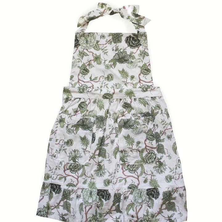 Willamere - Wholesale Apron - Florence Floral Apron Fern1