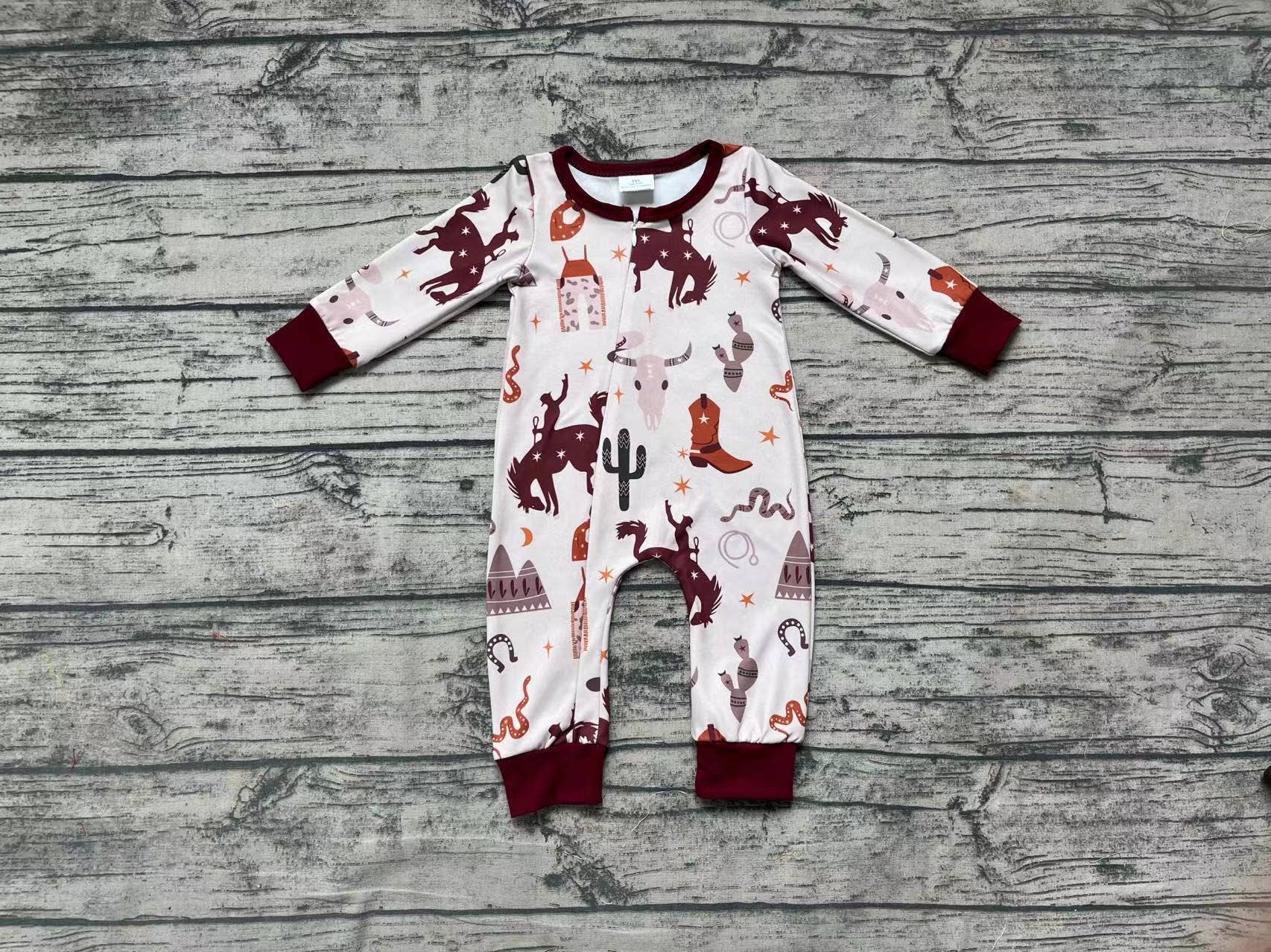 Aier Wholesale - Wholesale Jumpsuit - Baby - Baby Boys Western Rodeo Rompers2