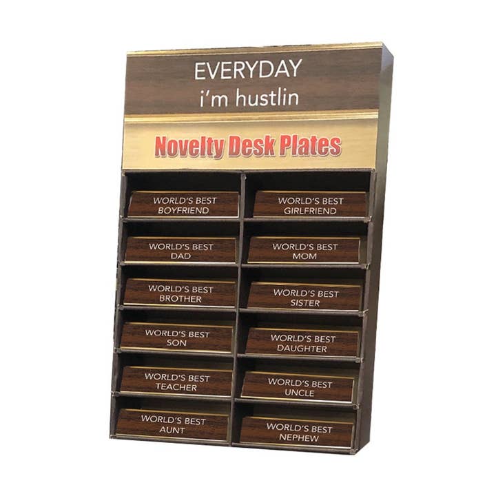 24 DESK PLATES COUNTER DISPL for wholesale by AAHS Enterprises