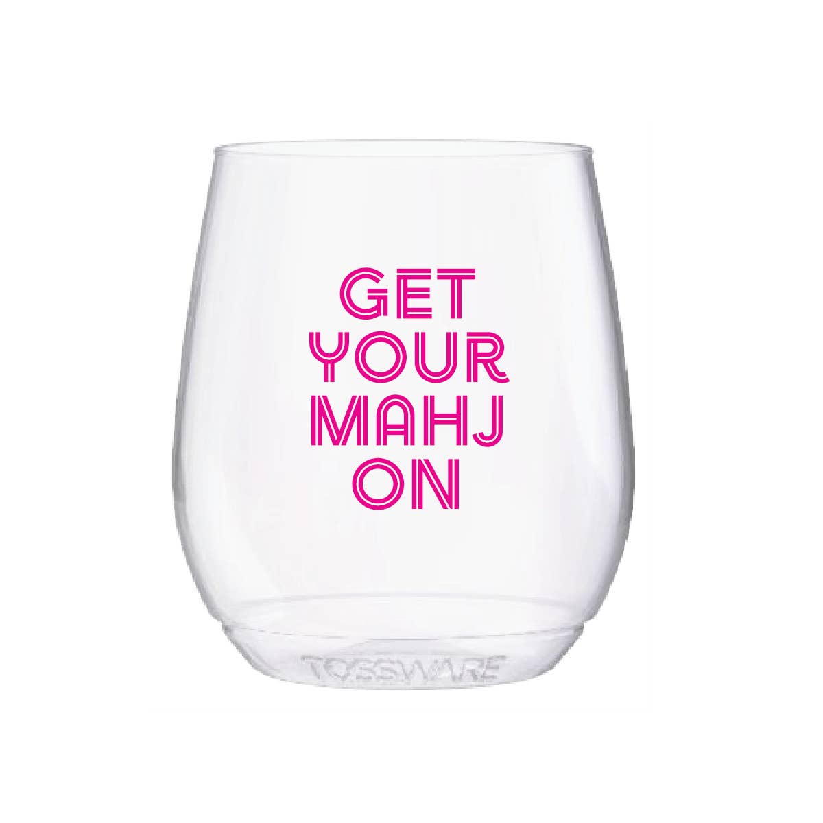 MADdesign - Wholesale Disposable Cup - Get Your Mahj On Shatterproof Wine Glasses
