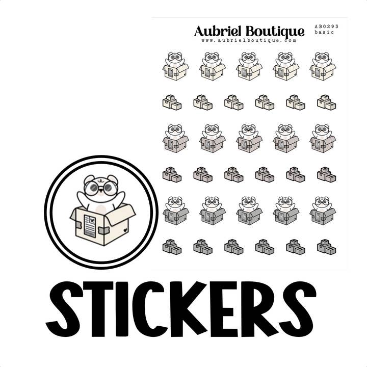 BEAR BOX, planner stickers — AB0293 for wholesale by AubrielBoutique