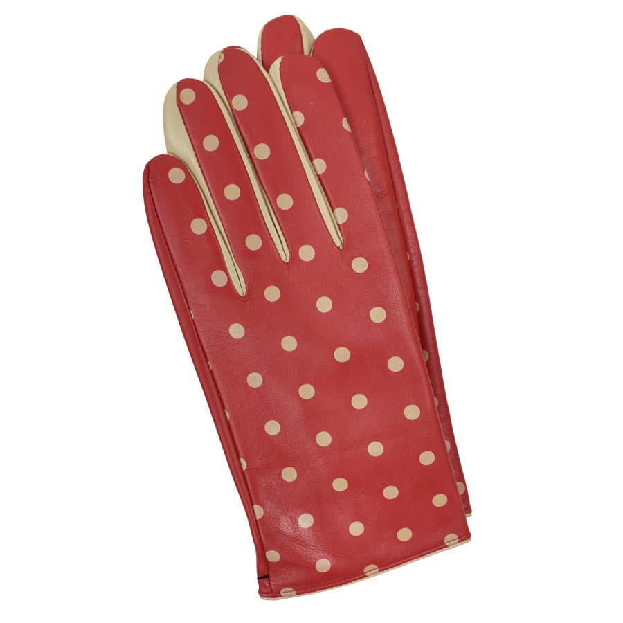Dupatta Designs - Wholesale Gloves - Women's - Nyla Dotted Leather Driving Gloves O/S MED3