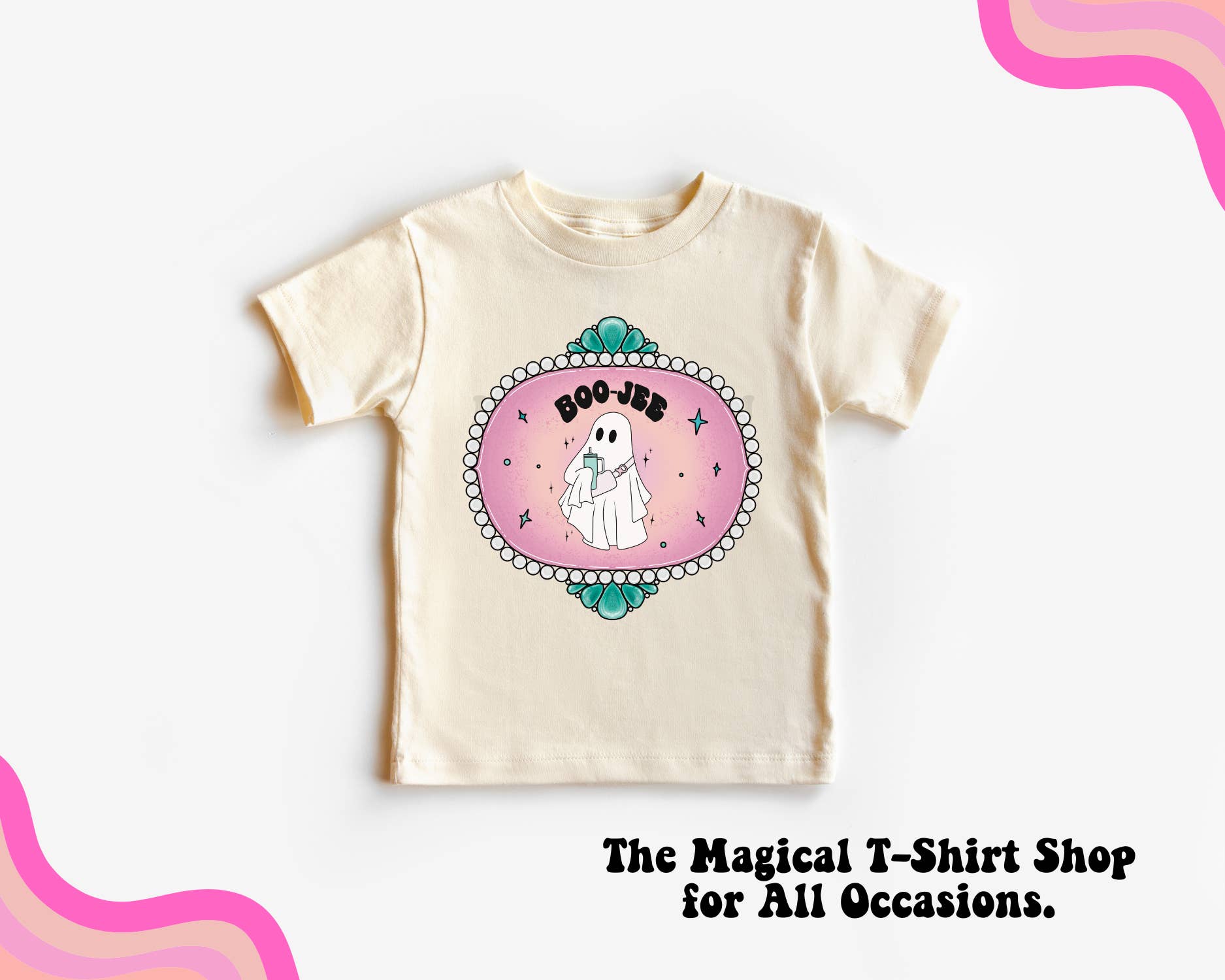 Hippie Lulu Co. - Wholesale Screen Printed T-Shirt - Kids - Western Vintage Bougie Ghost | Vintage,Retro, Hippie T-shirt