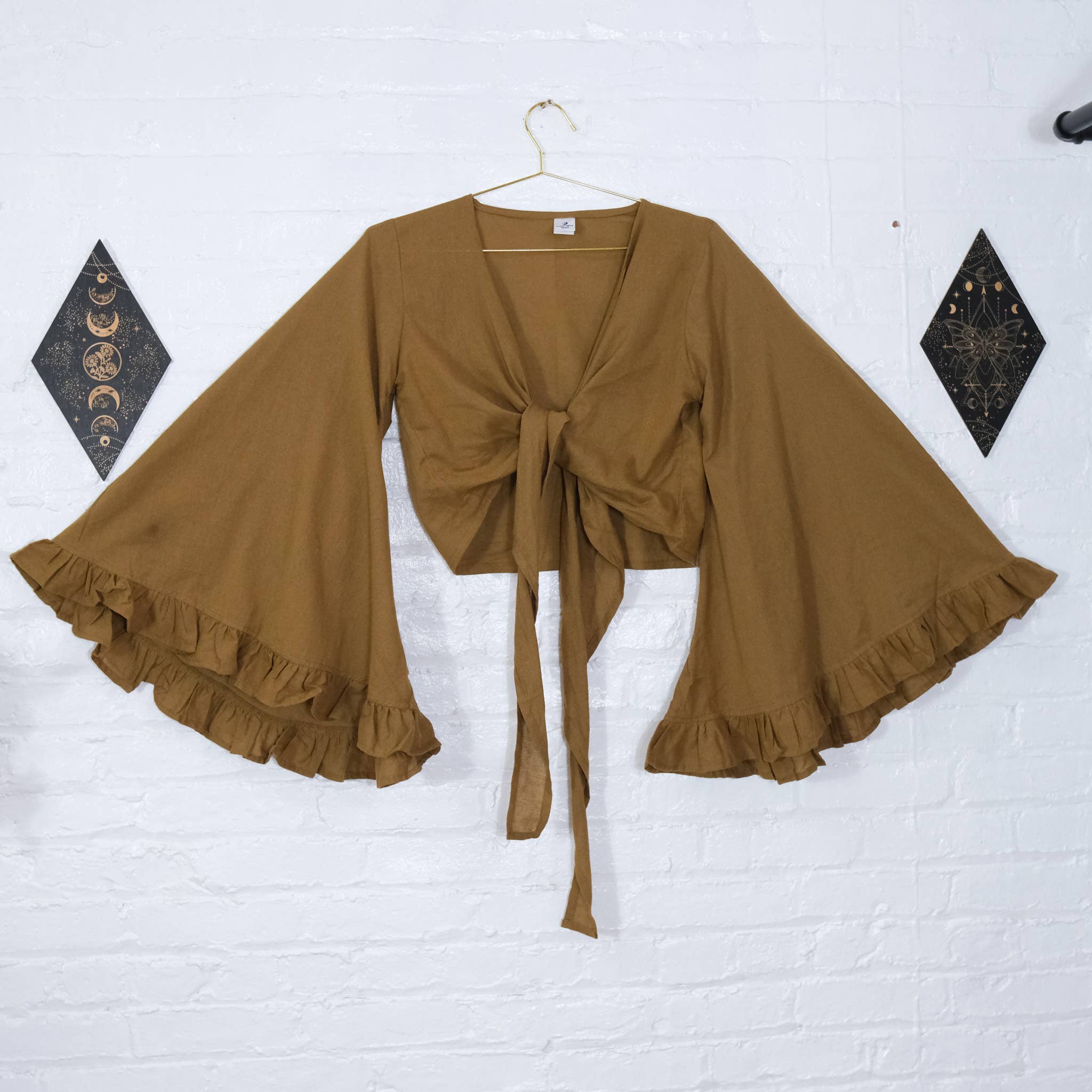 Karma Nepal Crafts - Wholesale Blouse - Women's - Cotton Flare Sleeve Top with Ruffle12