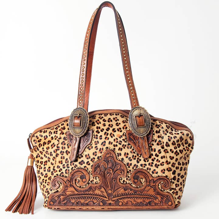 LS Western - Wholesale Tote Bag - Women's - LC-ADBGI168 Tote Genuine Western Leather Women Bag Sage
