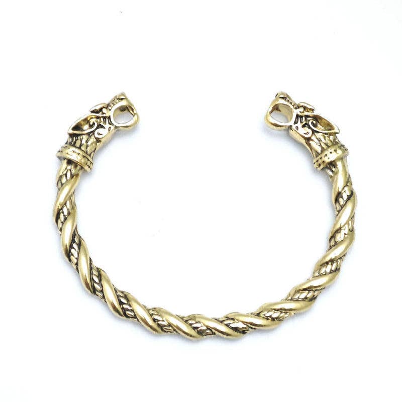 SALINA TRADING INC - Wholesale Cuff Bracelet - Viking Wolf Head Bracelet Fashion Jewelry for Men5