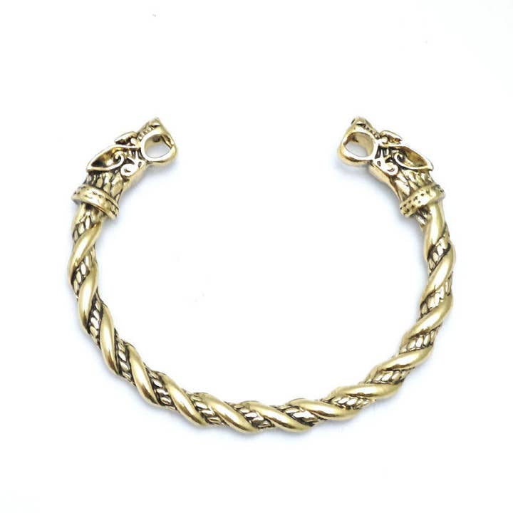 SALINA TRADING INC - Wholesale Cuff Bracelet - Viking Wolf Head Bracelet Fashion Jewelry for Men5