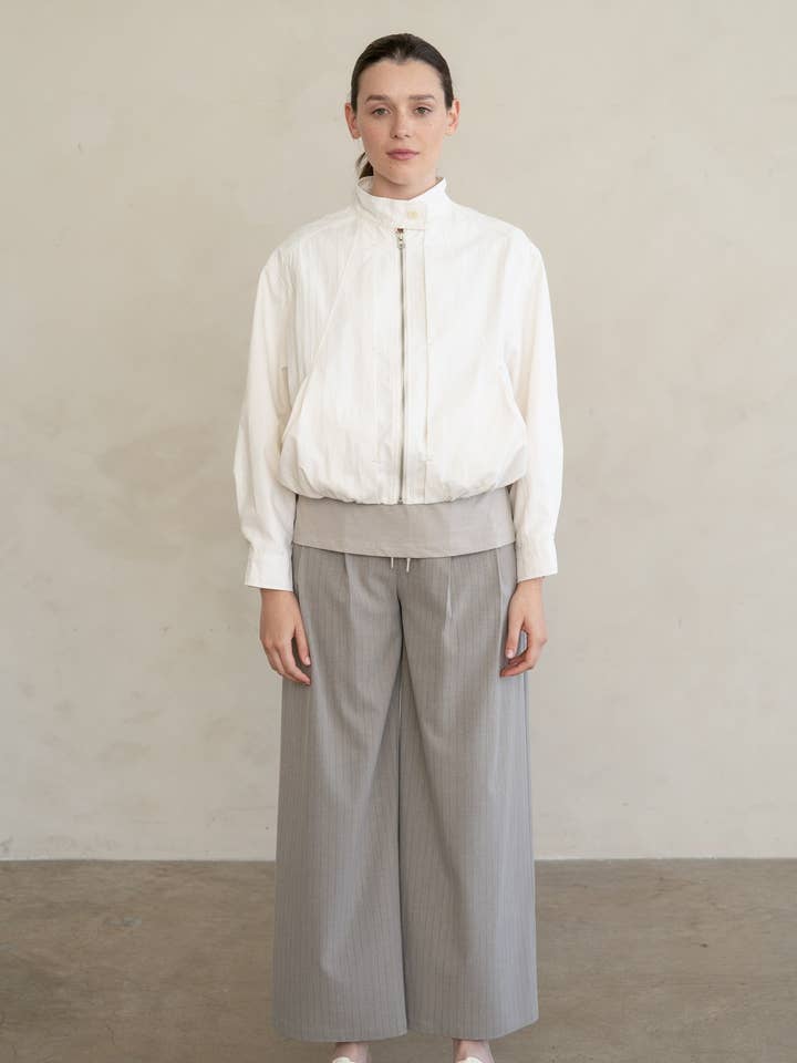 SCULPTED COLLAR LIGHTWEIGHT BOMBER for wholesale by ELLE GREY