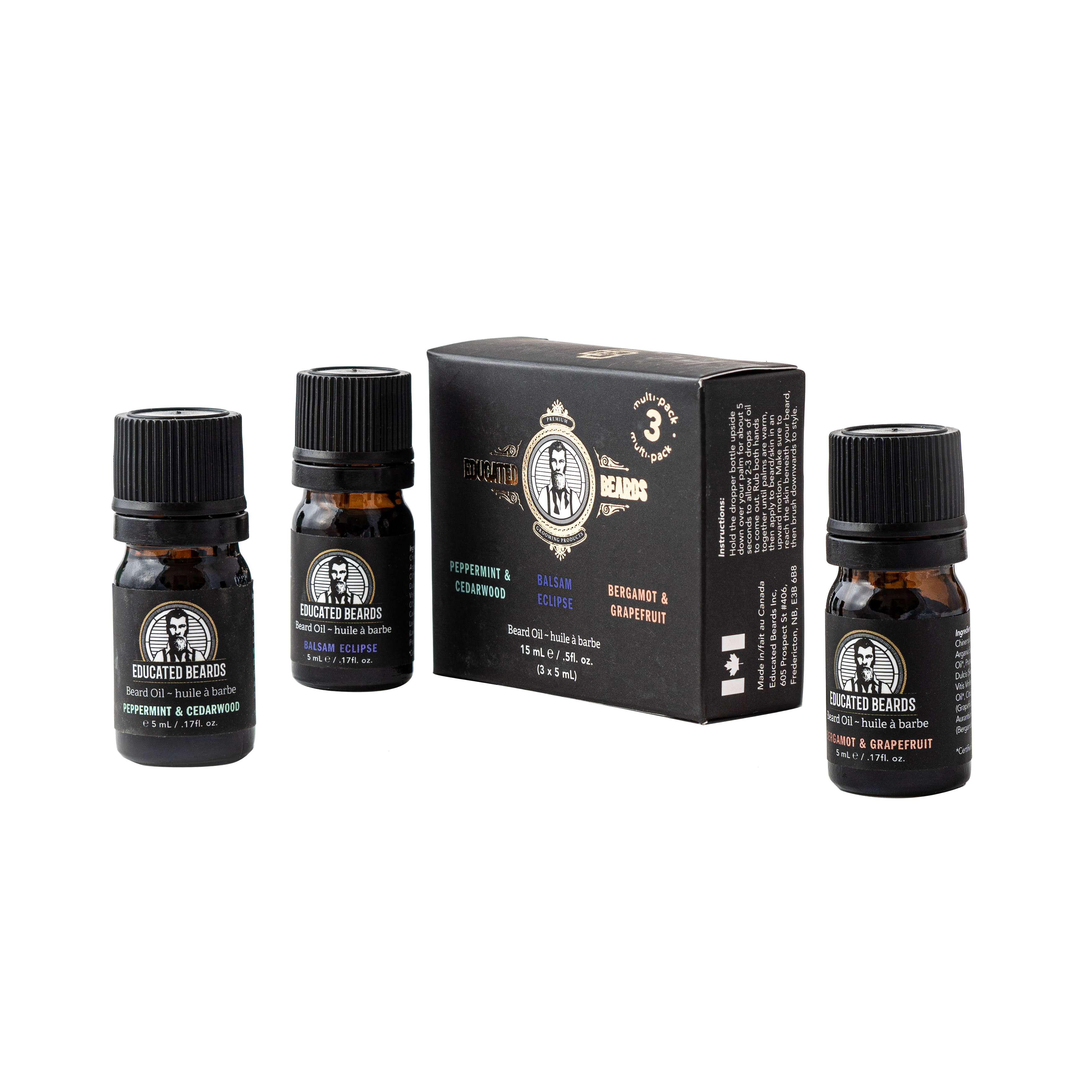 Educated Beards - Wholesale Beard Styling Product - 3 Pack Beard Oil 15ml/.51fl.oz3