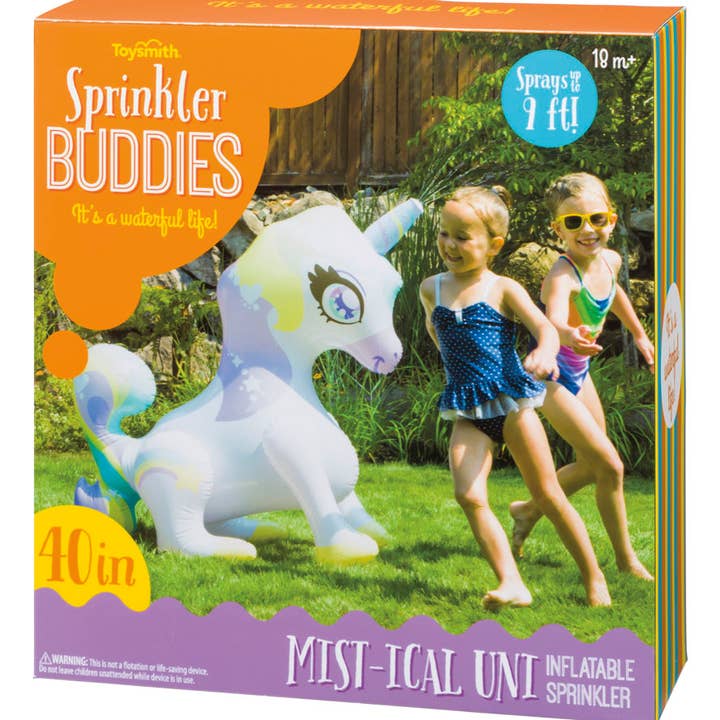 Sprinkler Buddies Mist-Ical Unicorn Inflatable Sprinkler for wholesale by Toysmith