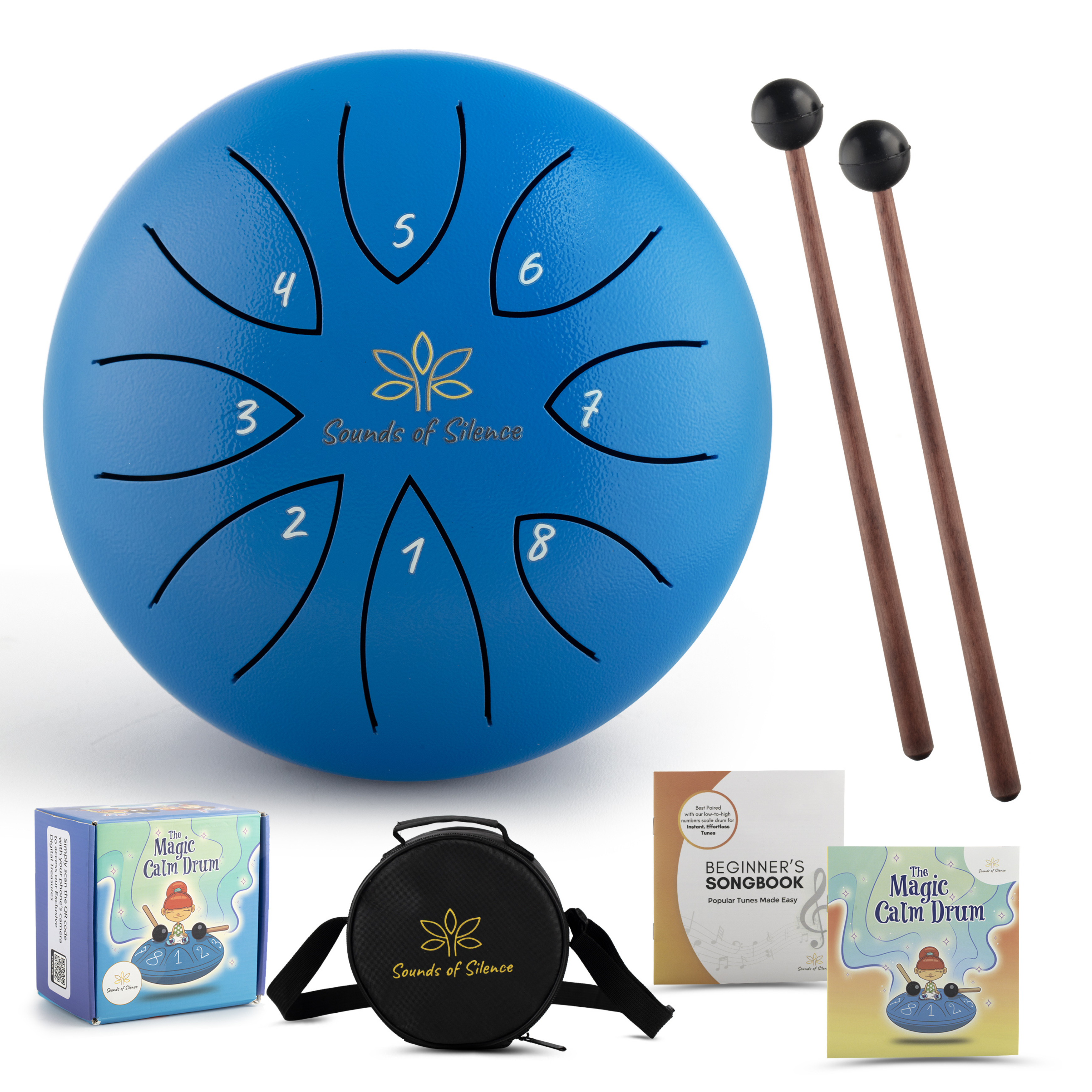 Sounds Of Silence Drums - Wholesale Musical Instrument - Magic Calm Drum Steel Tongue Drum, Songbook And Storybook   1