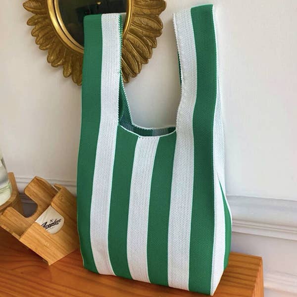UZ Wholesale Store - Wholesale Tote bag – Women's - Contrast Color Striped Bags Woven Handbag5