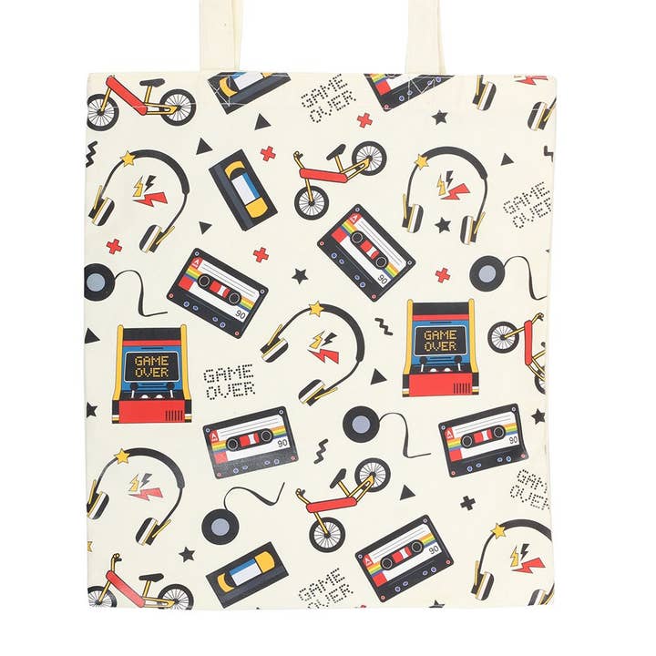 WONDER IMPORTS AUSTRALIA - Wholesale Tote bag – Women's - Retro 80s Print Polycotton Tote Bag2