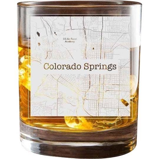 Colorado Springs College Town Glasses (Set of 2) for wholesale by College Town Glasses