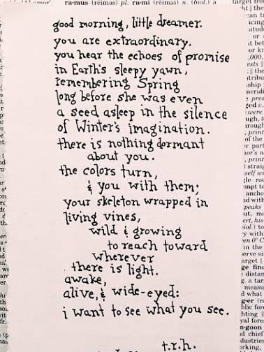 Little Dreamer // Poem for wholesale by NOTESONTHEWAY