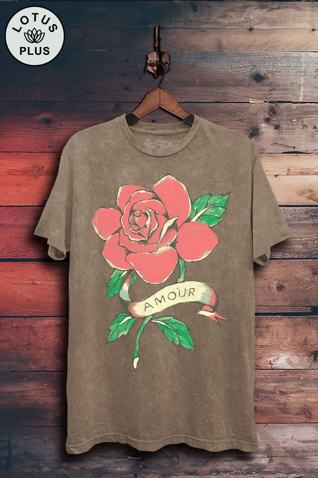 Lotus Fashion Collection - Wholesale Screen Printed T-Shirt - Women's - Amour Rose Graphic Top3