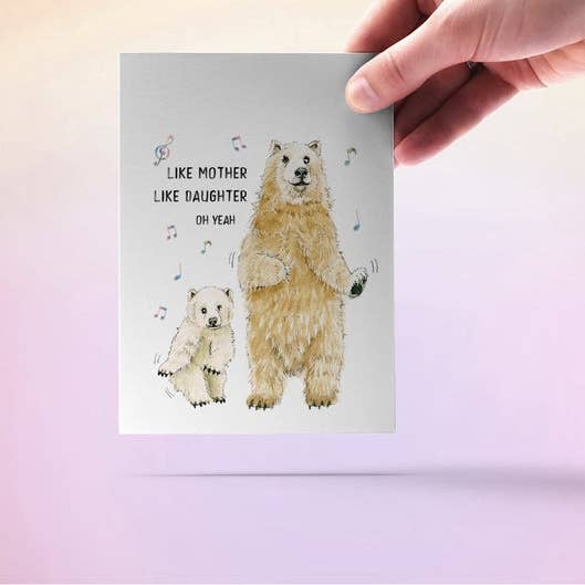 Liyana Studio – Großhandel Muttertagskarten – Eisbär Mom Cub — Lustige Muttertagskarte7