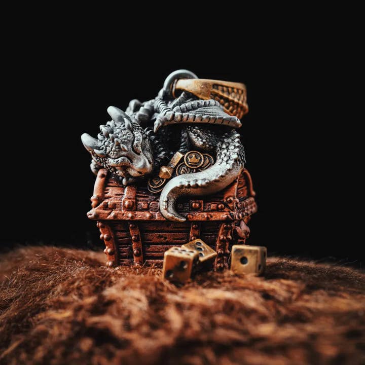 Coppertist.wu - Wholesale Individual Charm/Pendant - Dragon Treasure Chest Pendant8