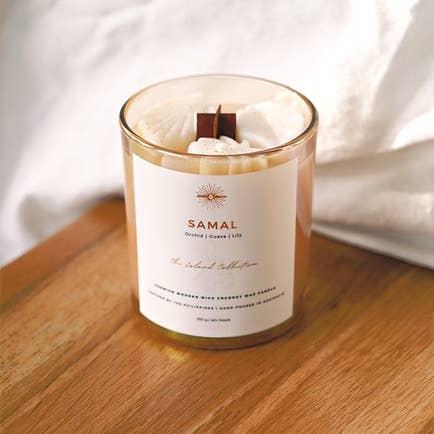 Santo and Hiraya - Wholesale Jar/Filled Candle - SAMAL Premium Wooden Wick Coconut Wax Candle1