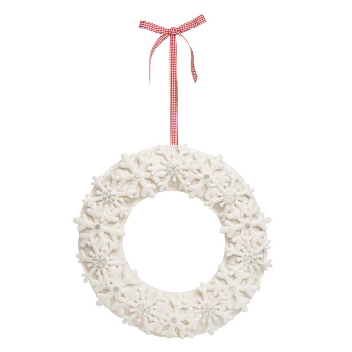 Transpac - Wholesale Wreath - CLOSEOUT Christmas Felt Layered Snowflake Wreath