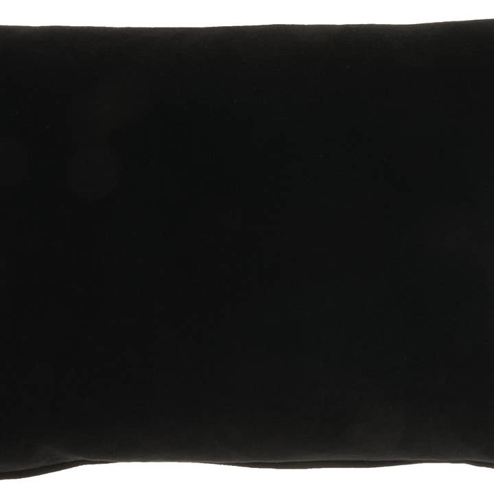 HomeRoots - Wholesale Throw/Decorative Pillow - 14" X 20" Black Velvet Throw Pillow