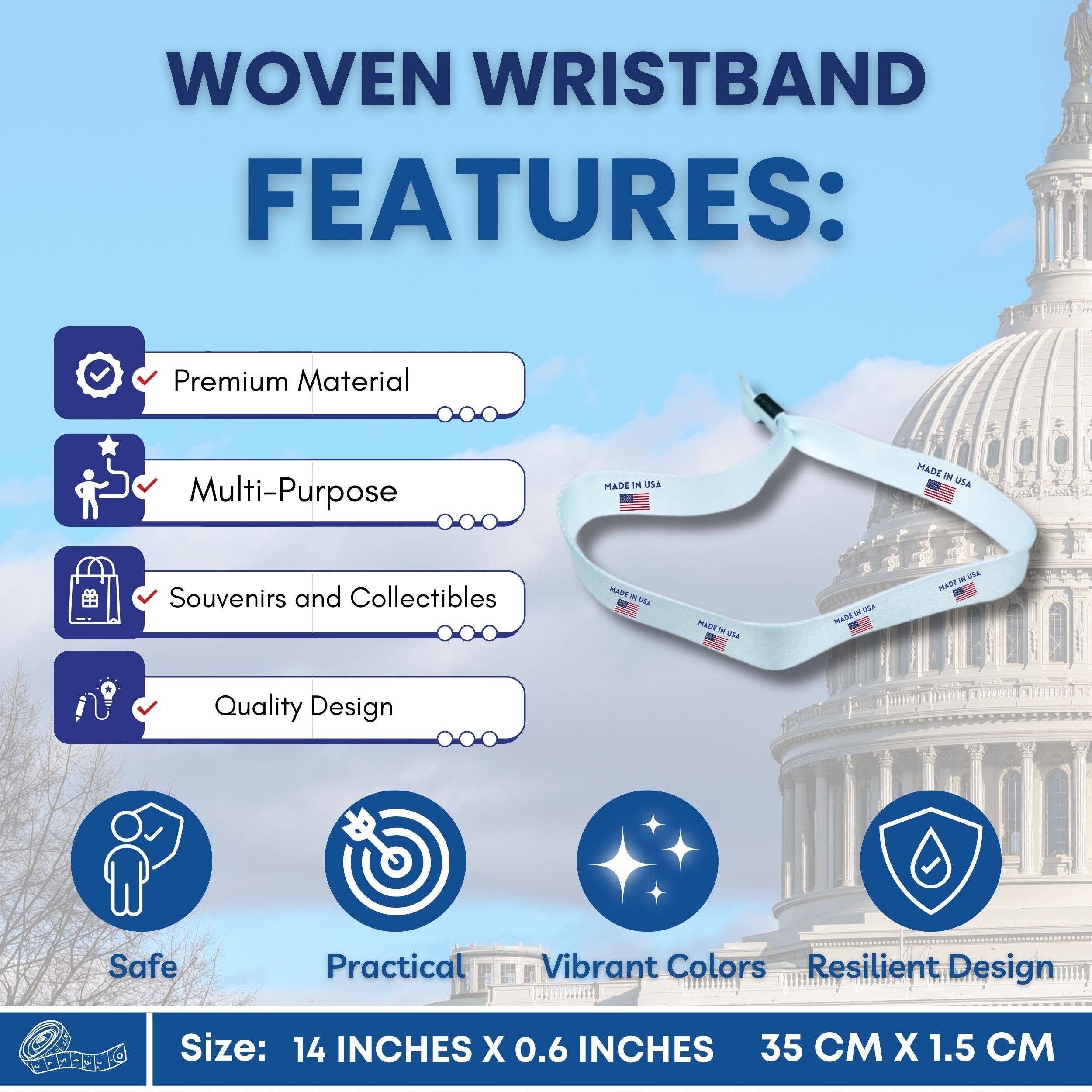 Worldwide Souvenirs - Wholesale Woven/Braided Bracelet - Woven Wristband – Flag Of Nova Scotia – Canadá – P25303