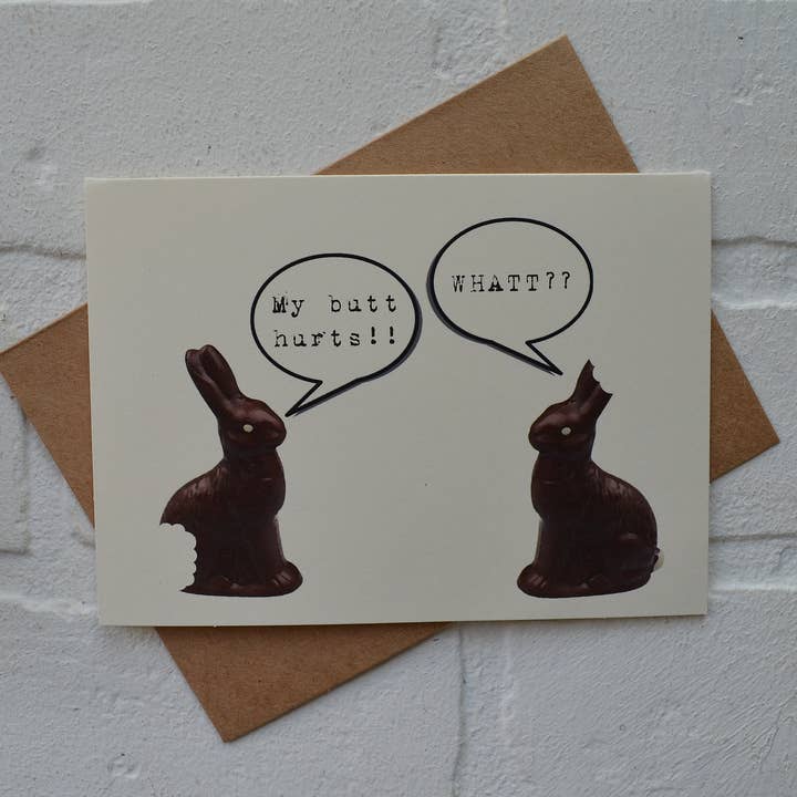 My butt hurts | Happy Easter Greeting Cards for wholesale by This & That Creations, INC.