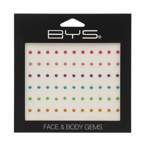 Beauty Pro - Wholesale Body Glitter/Shimmer - BYS Face & Body Gems Small Round Rainbow0
