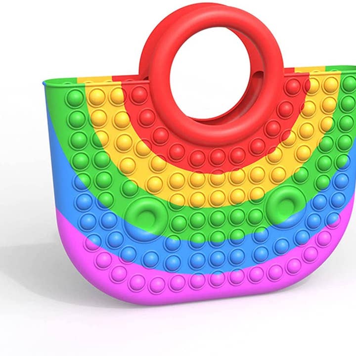 Rainbow Pop It Tote 's Bag In Bulk for wholesale by Buddha Yoga