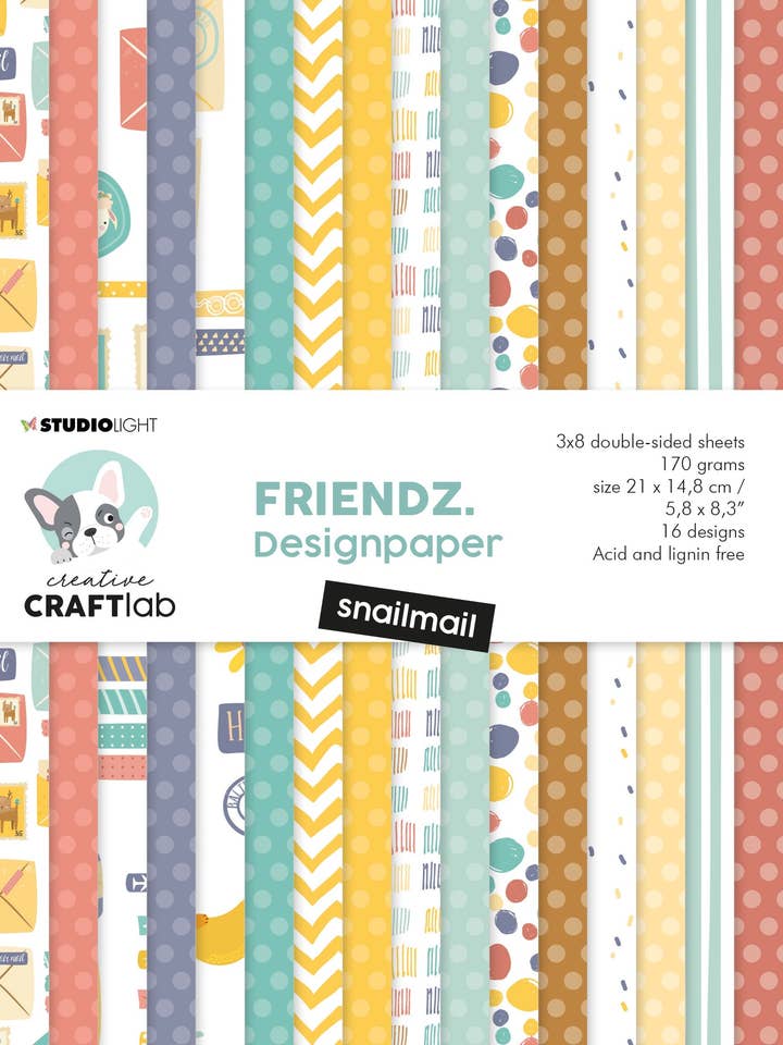CCL Paper Pad Snailmail Friendz 210x148xmm 24 SH nr.86 for wholesale by Ecstasy Crafts Distributing