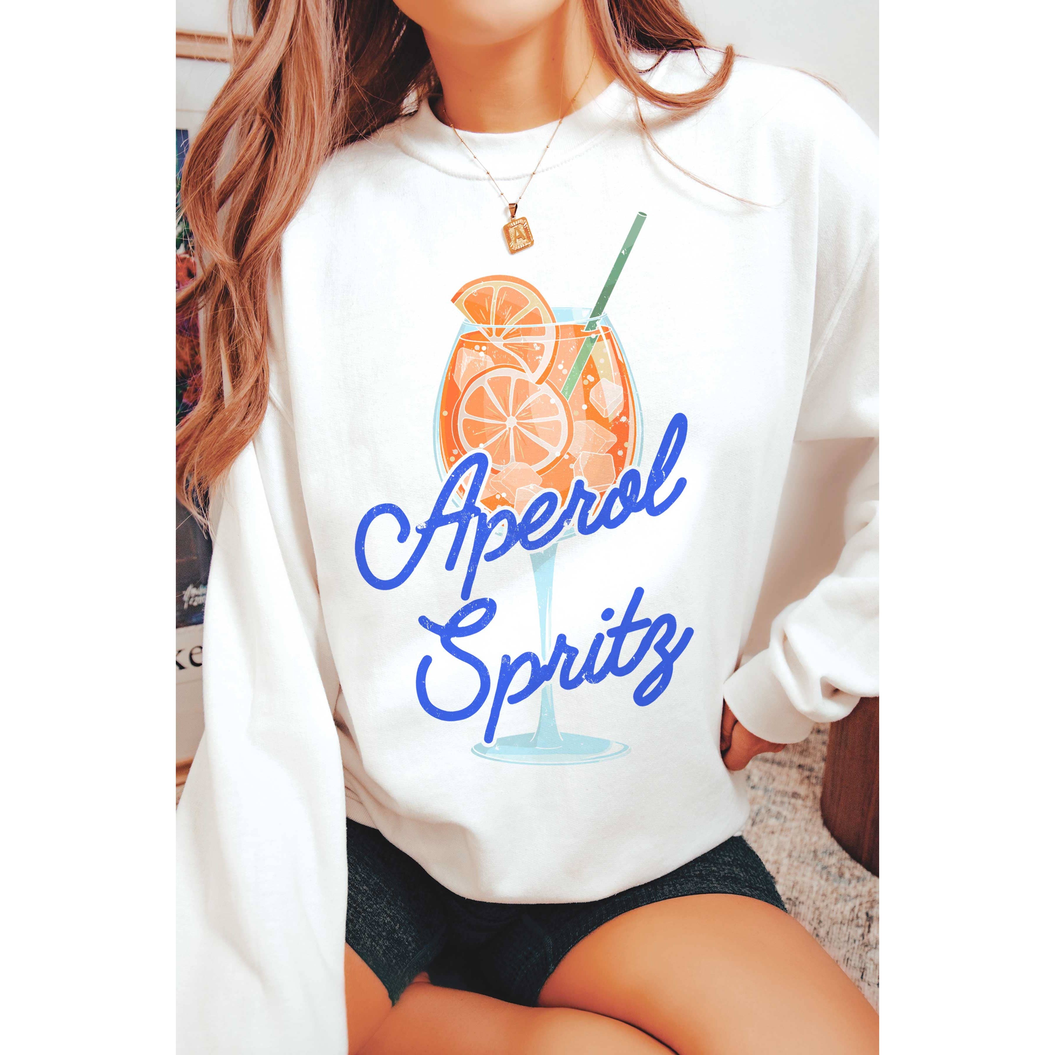 A. BLUSH CO - Wholesale Graphic Sweatshirt - Women's - APEROL SPRITZ Oversized Graphic Sweatshirt