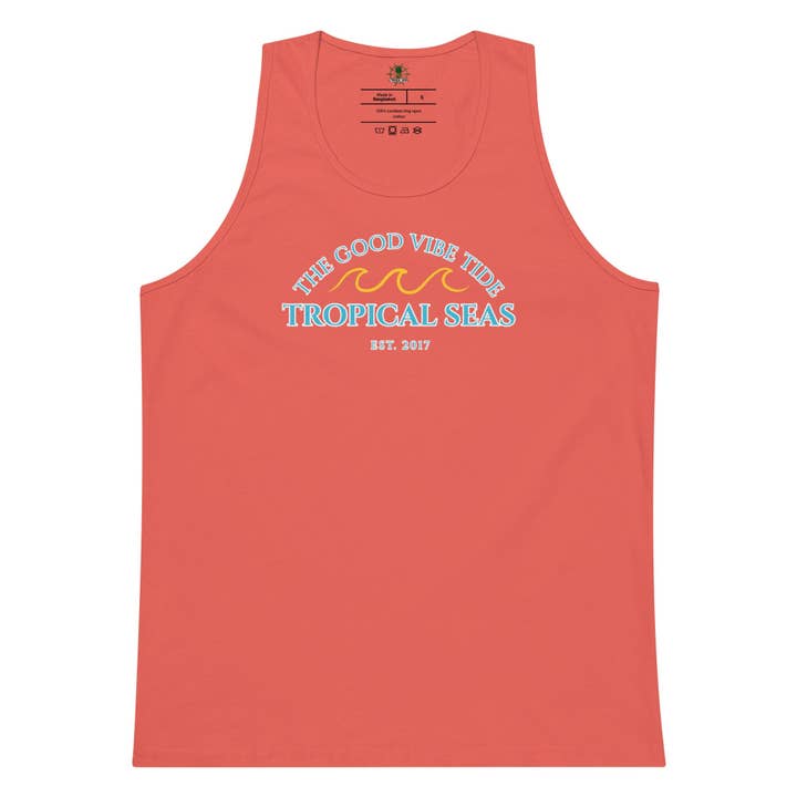 Camiseta regata masculina premium por atacado de Tropical Seas Clothing