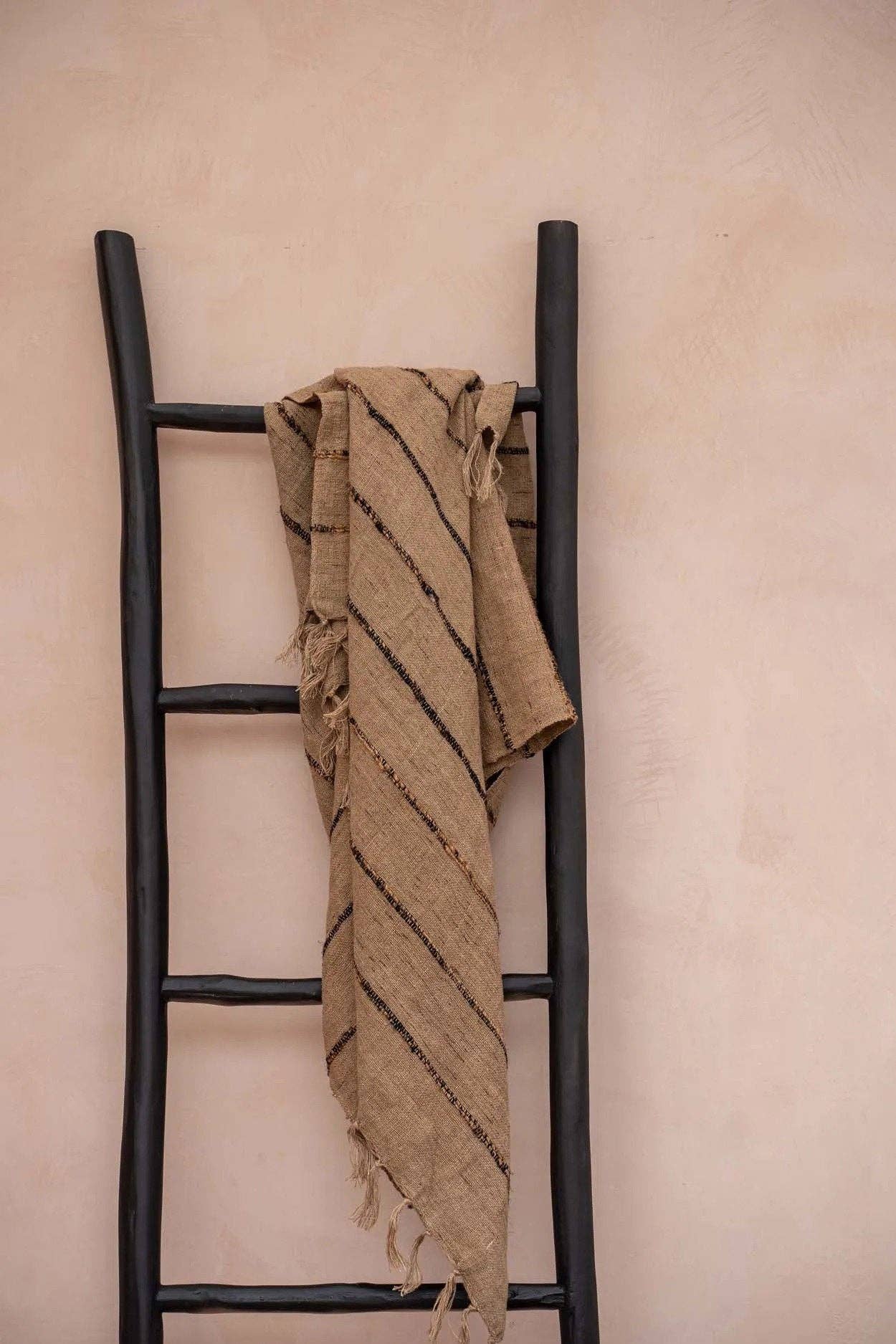 Bazar Bizar Living - Wholesale Vrijstaande plank - De Tulum ladder - Zwart - 165 cm8