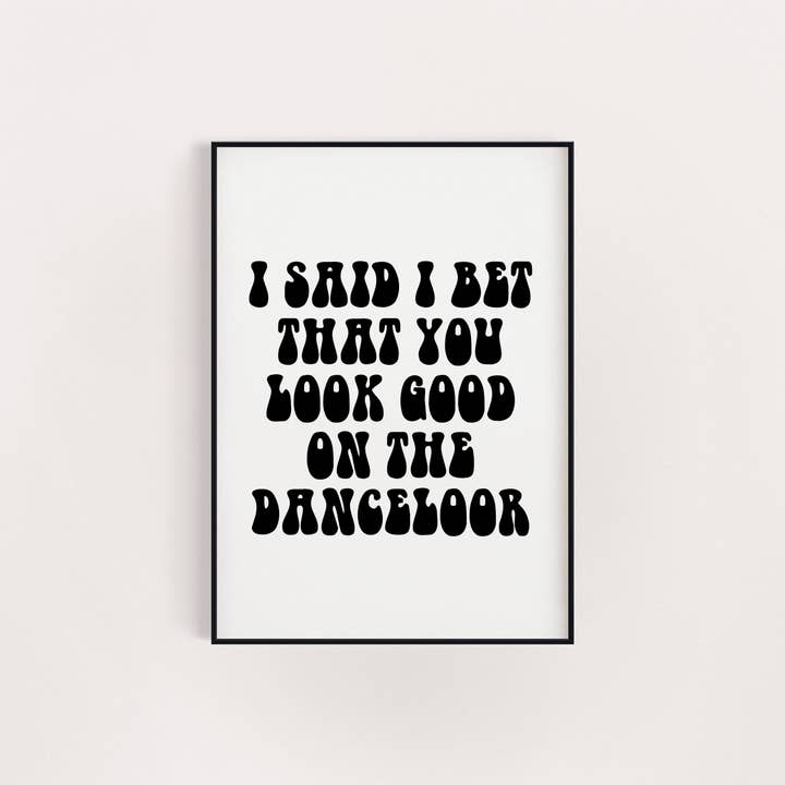 SCOMMETTO CHE STAI BENE SULLA PISTA DA BALLO ARCTIC MONKEYS PRINT per la vendita all'ingrosso da parte di Creative House UK