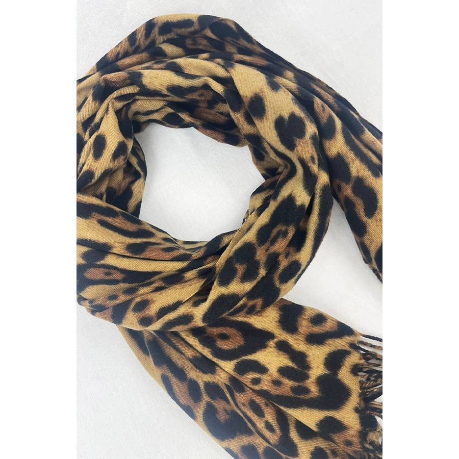 Love and Repeat - Vente Écharpe – femme - Écharpe longue à imprimé léopard avec tesselle4