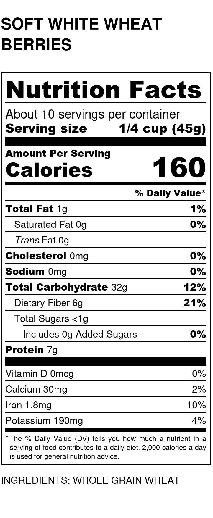 Country Life Natural Foods - Wholesale Whole Grains - Wheat Berries, Soft White, Organic1