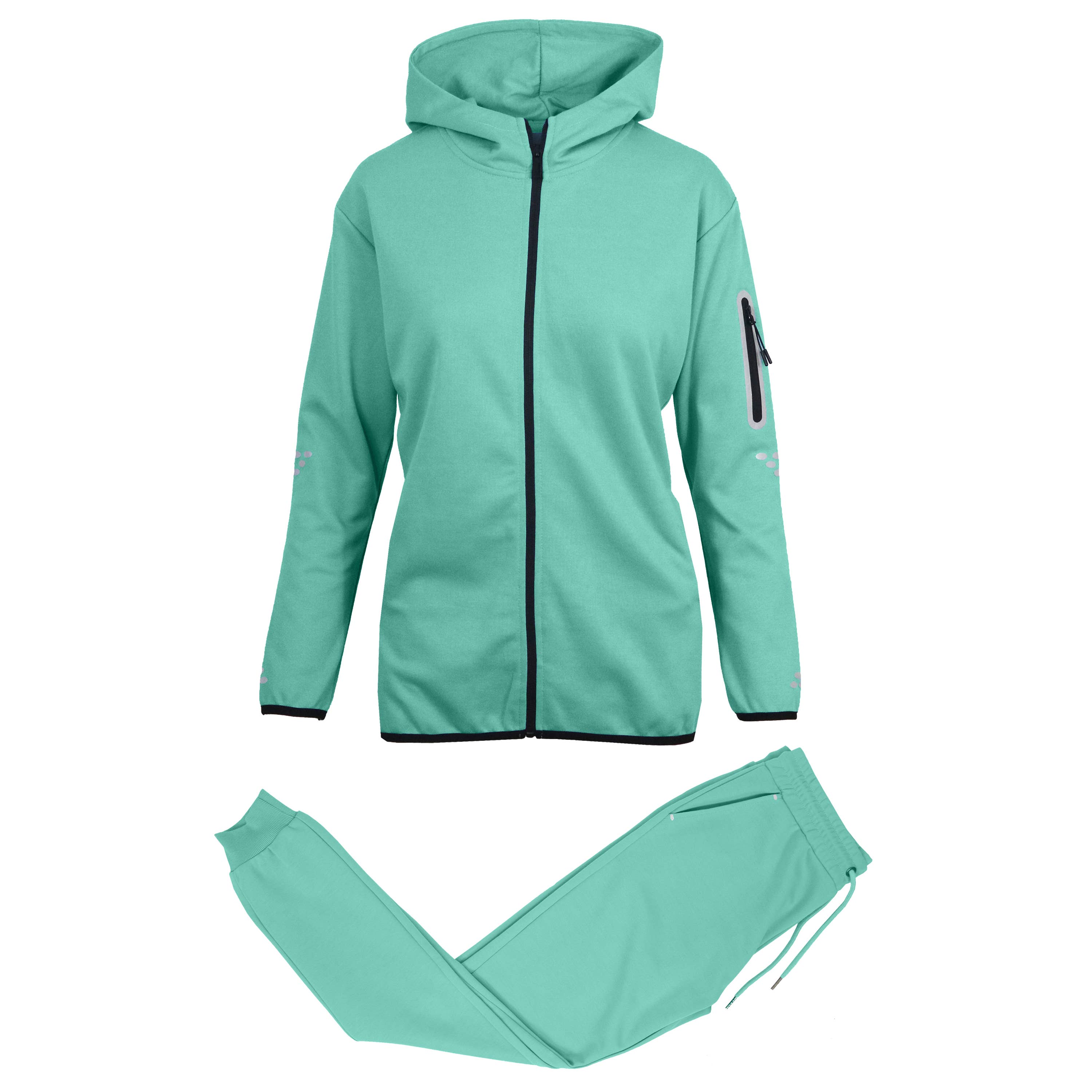 Galaxy By Harvic - Vendita all'ingrosso Completo loungewear - Donna - Set in due pezzi Tech Fleece da donna - Felpa con cappuccio con zip e pantaloni da jogging3