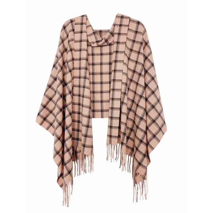 JC Sunny Fashion - Wholesale Wrap - Women's - 6 Colors--Softer Than Cashmere Plaid Blanket Wrap3