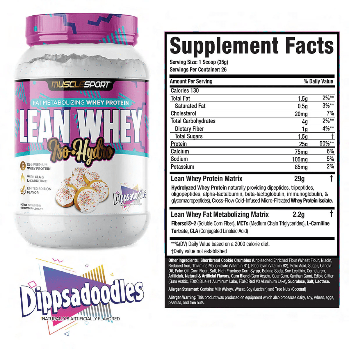 MuscleSport - Wholesale Protein/superfood powder - Lean Whey® Iso Hydro Gourmet Protein 2lb - Limited Edition71