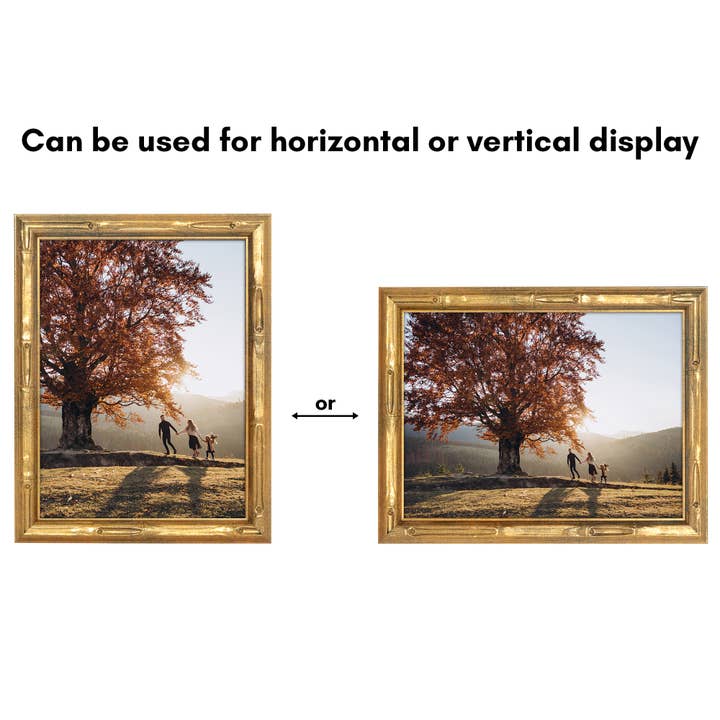 Americanflat Gold Bamboo Frame with Faux Bamboo Design for wholesale on Faire22