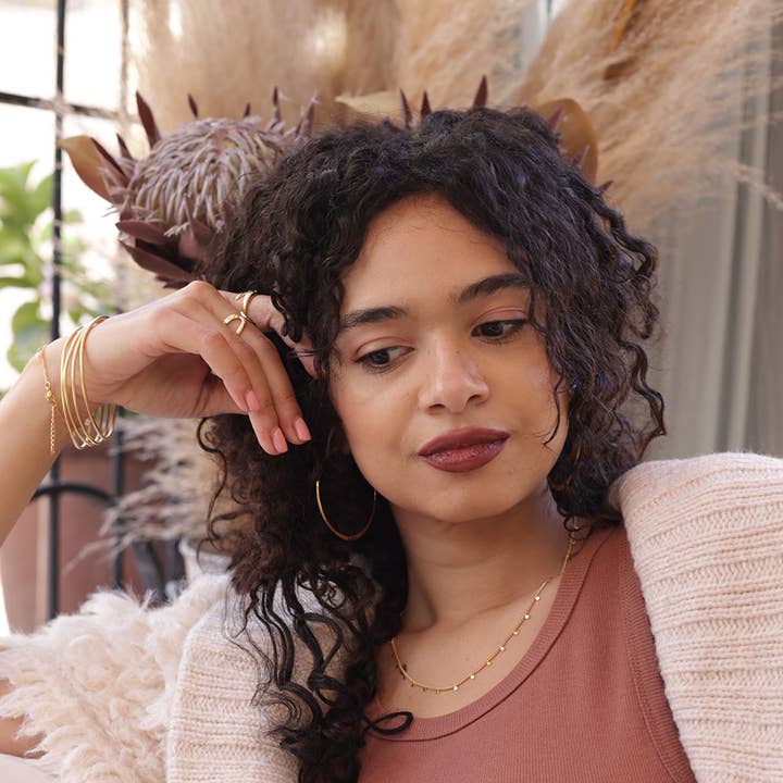 Amano Studio - Wholesale Hoop Earrings - 2" Hammered Hoop Earrings5