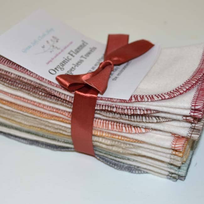 Ginas Soft Cloth Shop - Wholesale Dishcloth - Organic Flannel - 11x12 Paperless Towels 1 Ply5