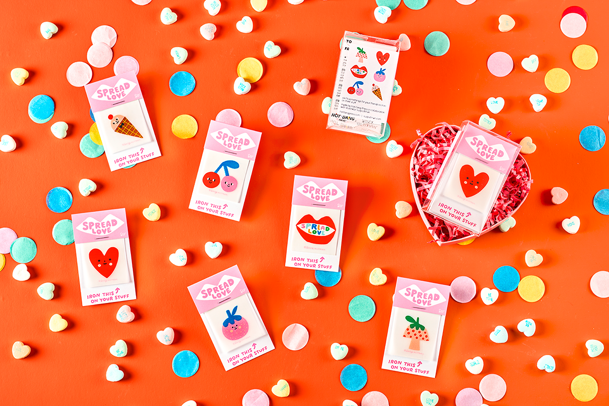 Hot Dang Press - Wholesale Love Card - HDP x Suzy Ultman Pack of Love, 6 L'il Something Iron-On Cards1