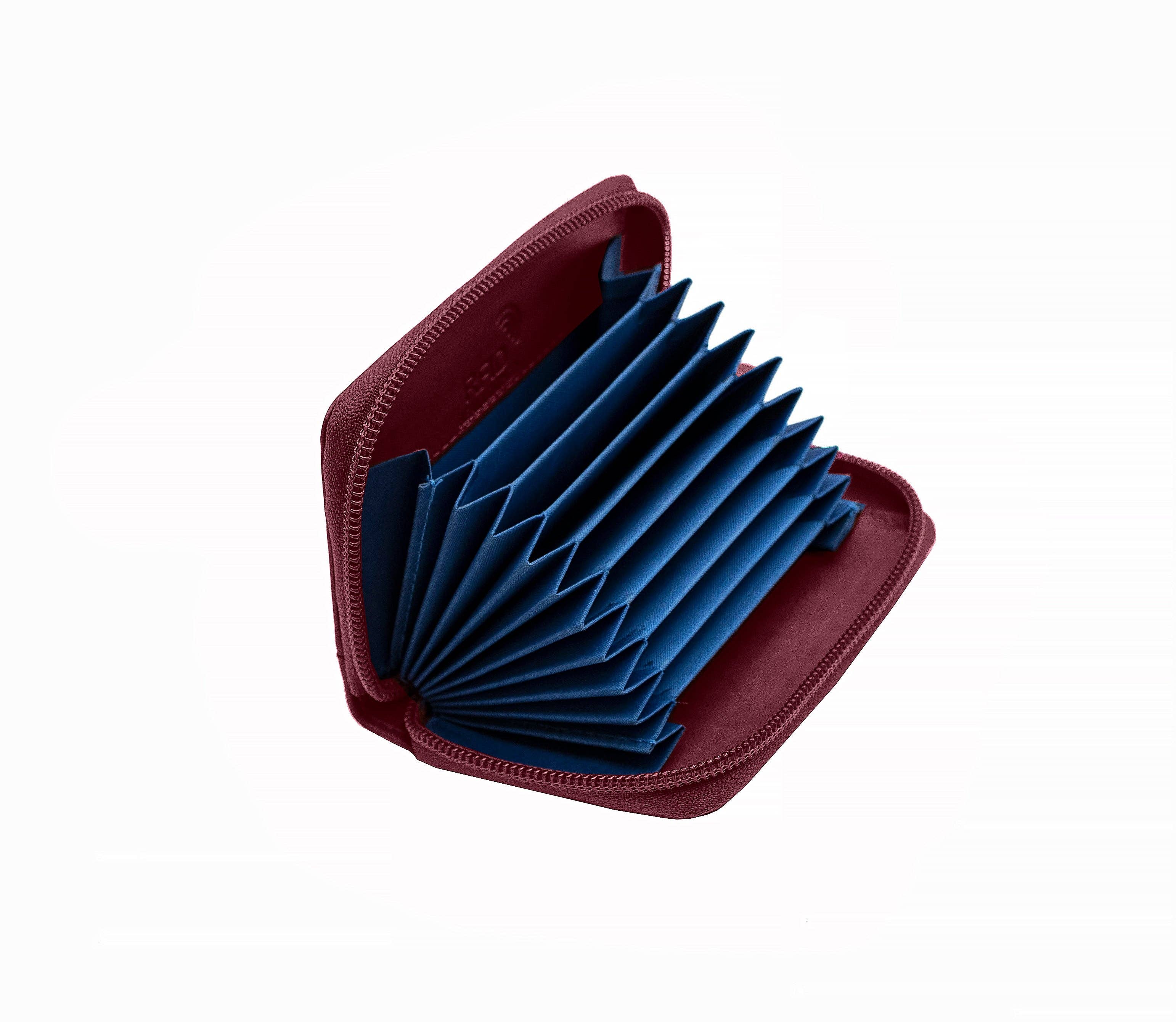 PRIMEHIDE - Wholesale Card Holder - Unisex - Concertina Leather RFID Credit Card Holder - 78092