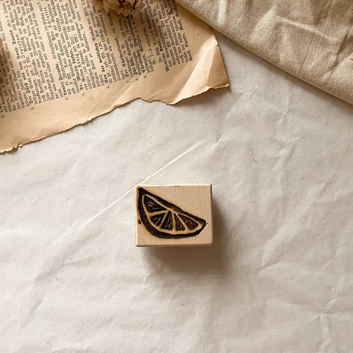 Wooden Stamp Orange Slice Large for wholesale by samesjournal