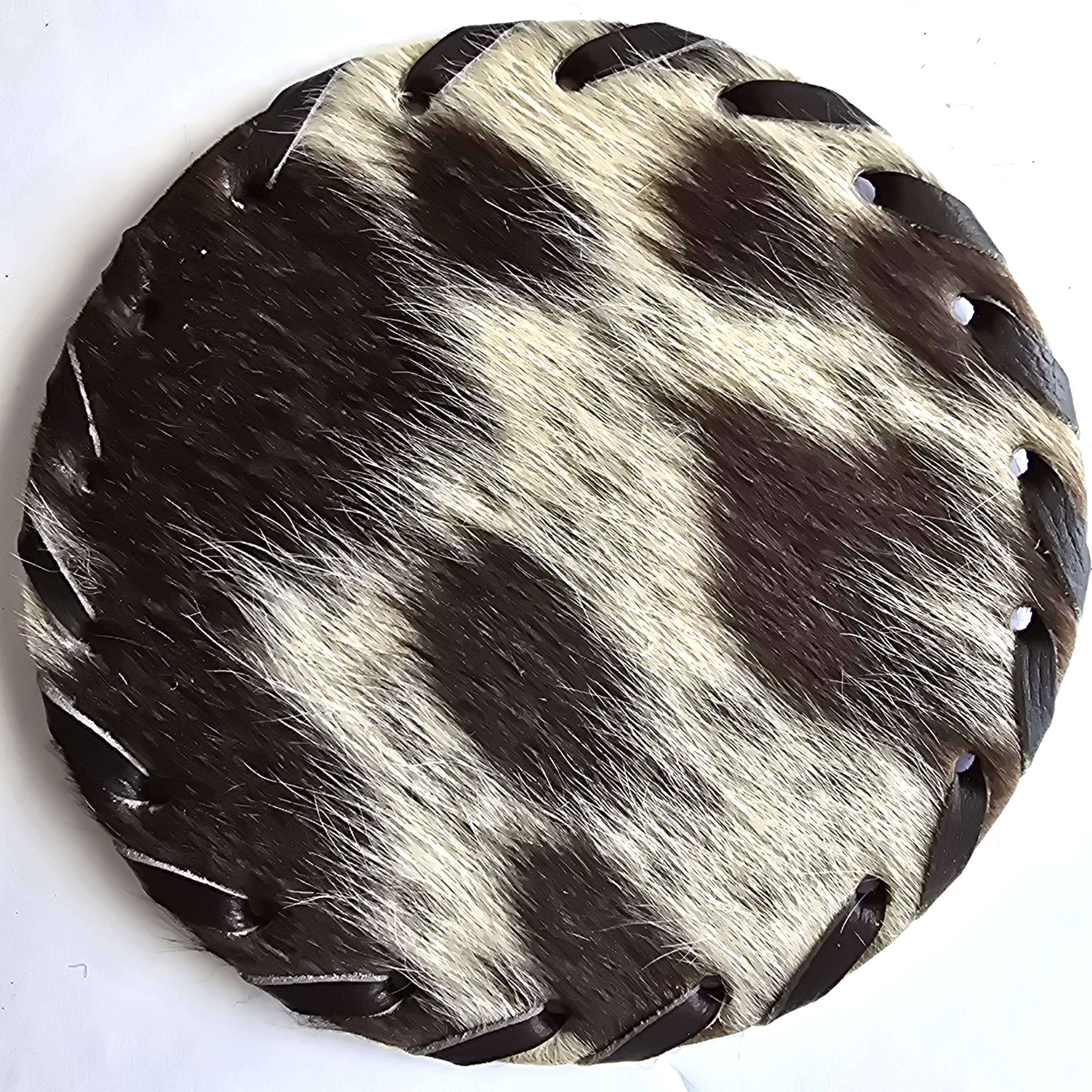 Ranchers Closet - Wholesale Coasters - 4 Large Cowhide Hair-on Coaster -  Boho hide Western Decor3